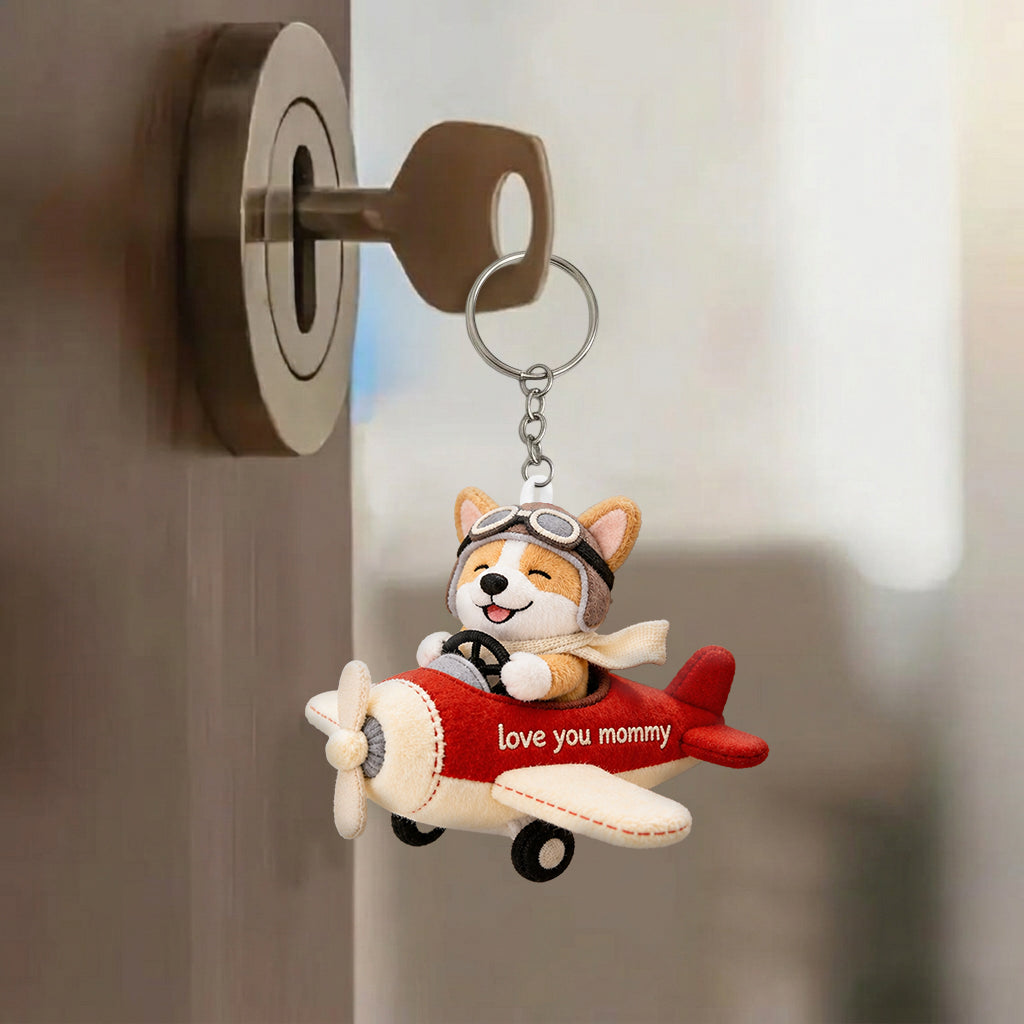 Geschenkidee für Hundeliebhaber, Haustier-Mama - Personalisierter Hund Plush Schlüsselanhänger