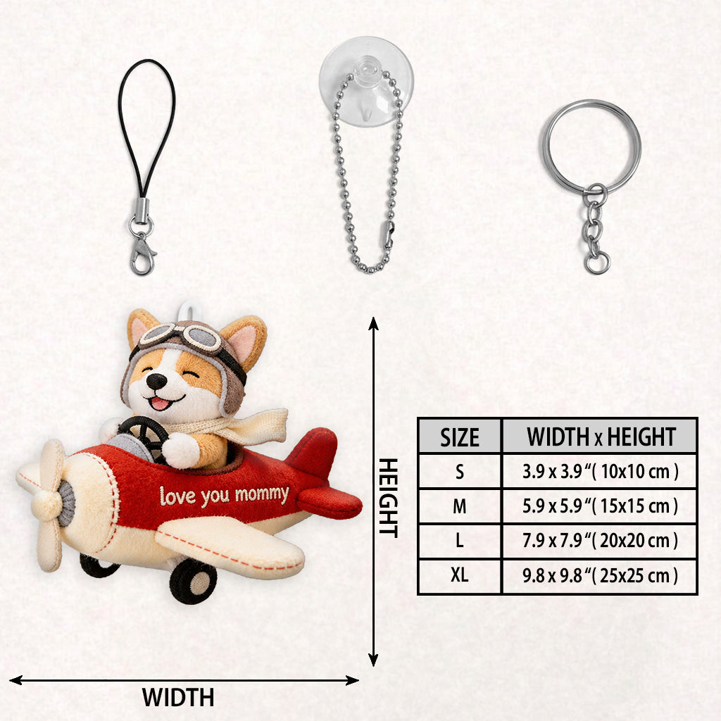 Geschenkidee für Hundeliebhaber, Haustier-Mama - Personalisierter Hund Plush Schlüsselanhänger