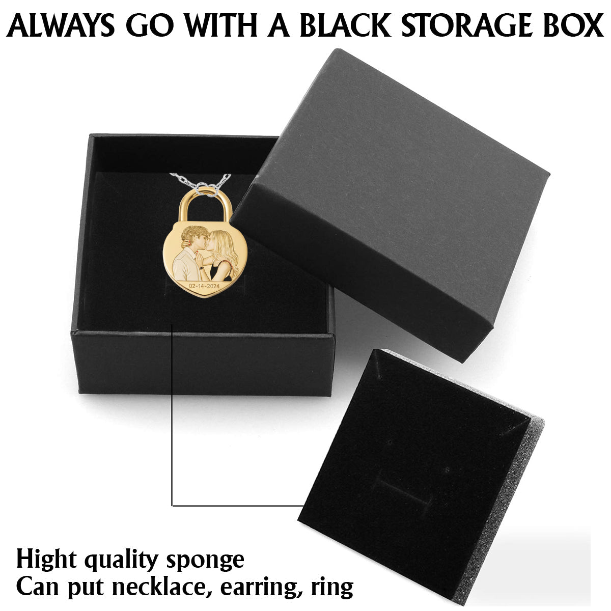 Love locks - Personalized Couple Shaped Metal Pendant Necklace