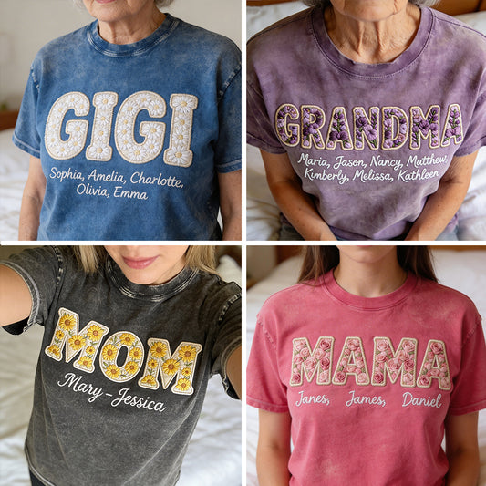 Flowers For Mother's Day - Personalized Mother Wash T-Shirt