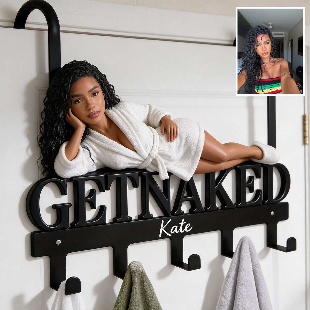 Relax - Personalized Spicy Couple Metal Door Hooks