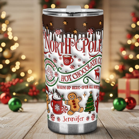 North Pole Gingerbread Christmas - Personalized Christmas Tumbler