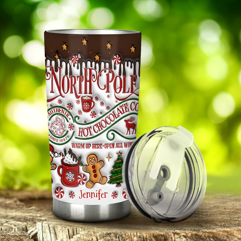 North Pole Gingerbread Christmas - Personalized Christmas Tumbler