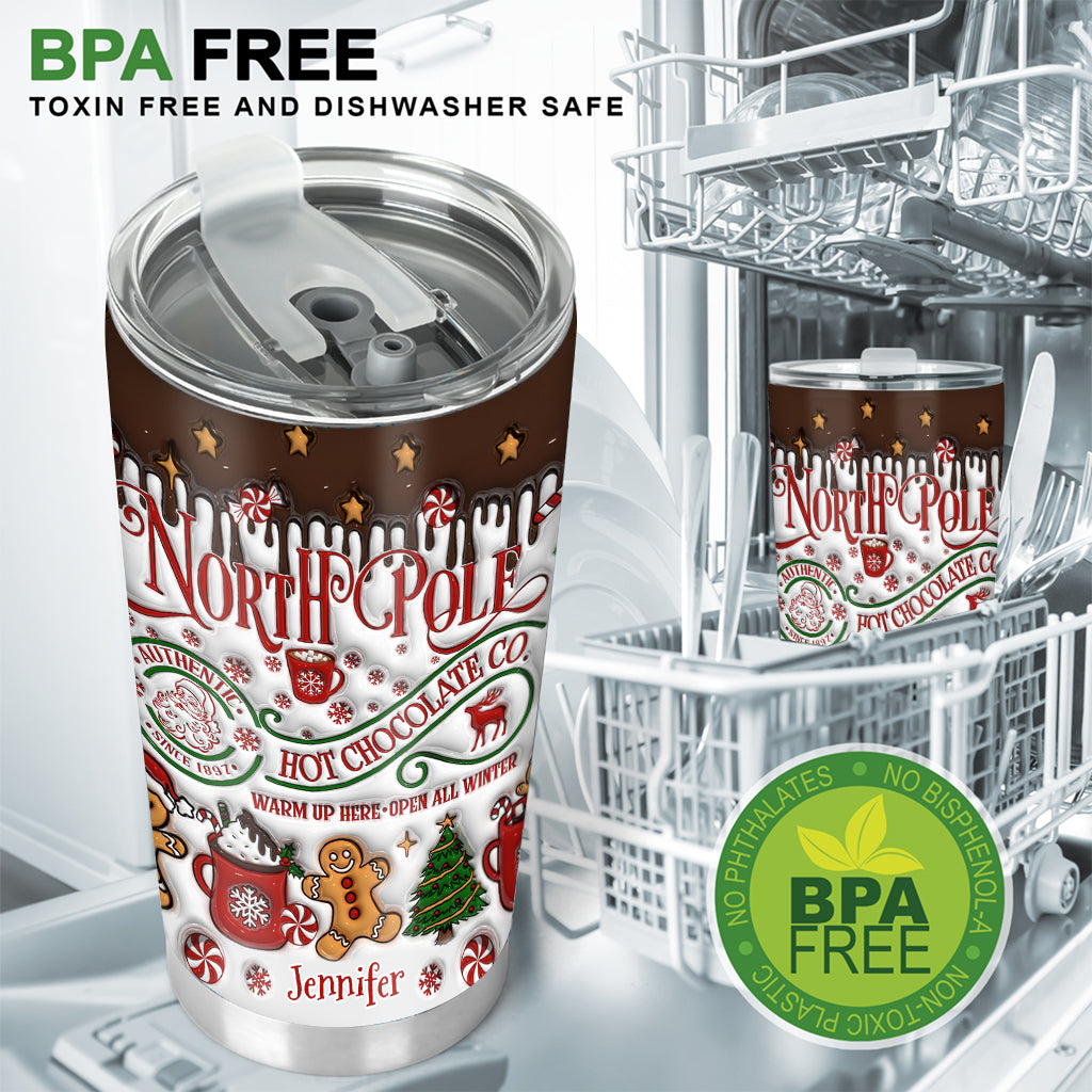 North Pole Gingerbread Christmas - Personalized Christmas Tumbler