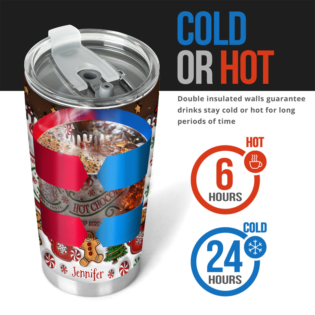 North Pole Gingerbread Christmas - Personalized Christmas Tumbler