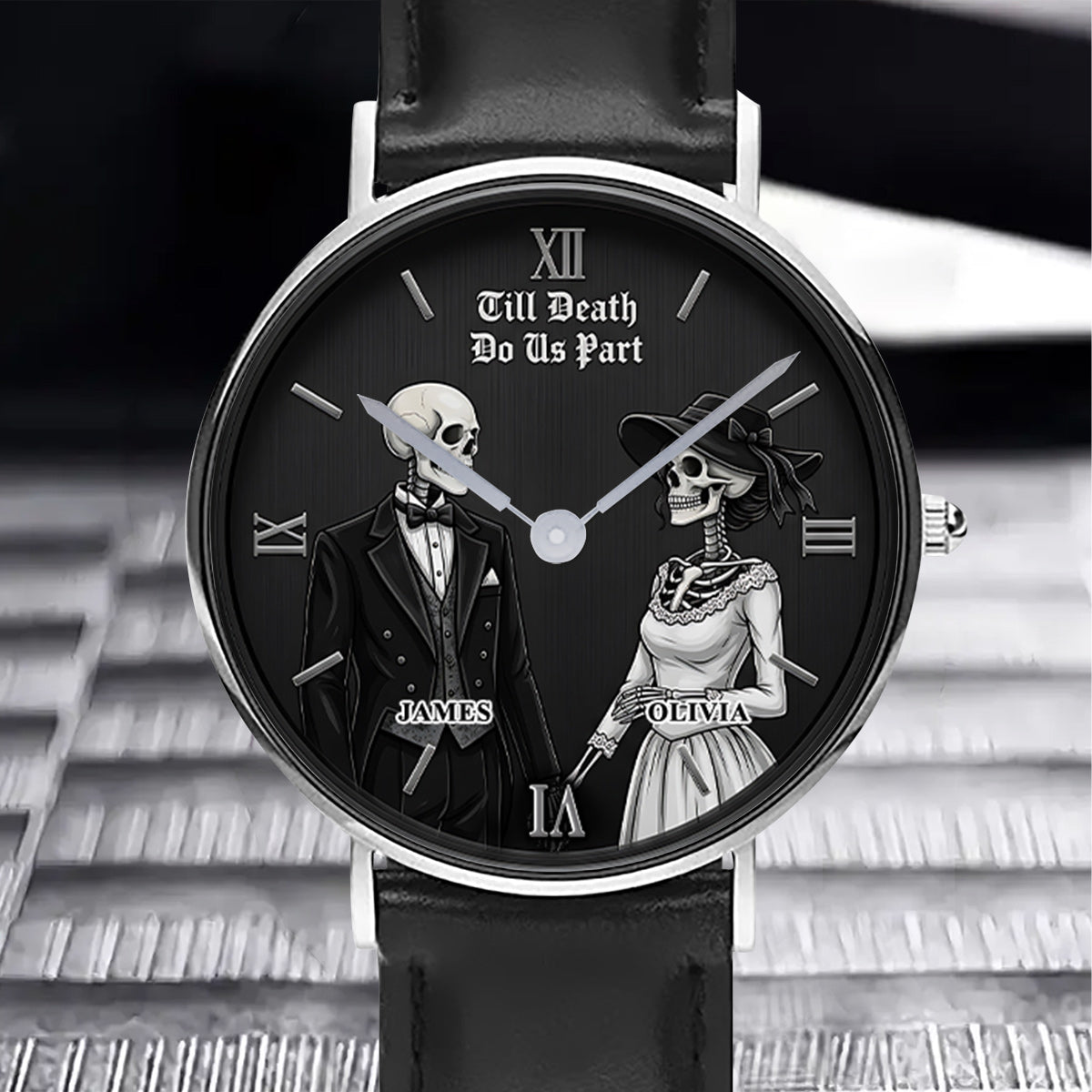 Till Death Do Us Part - Personalized Couple Couple Hand Watch Set
