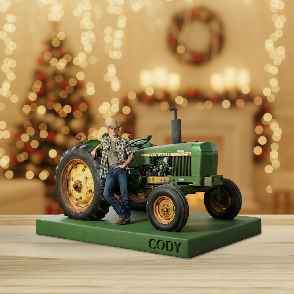 Individuell gestaltbare Acrylplakette mit Bauernmotiv nach Foto – personalisierte Bauernplakette in Sonderform