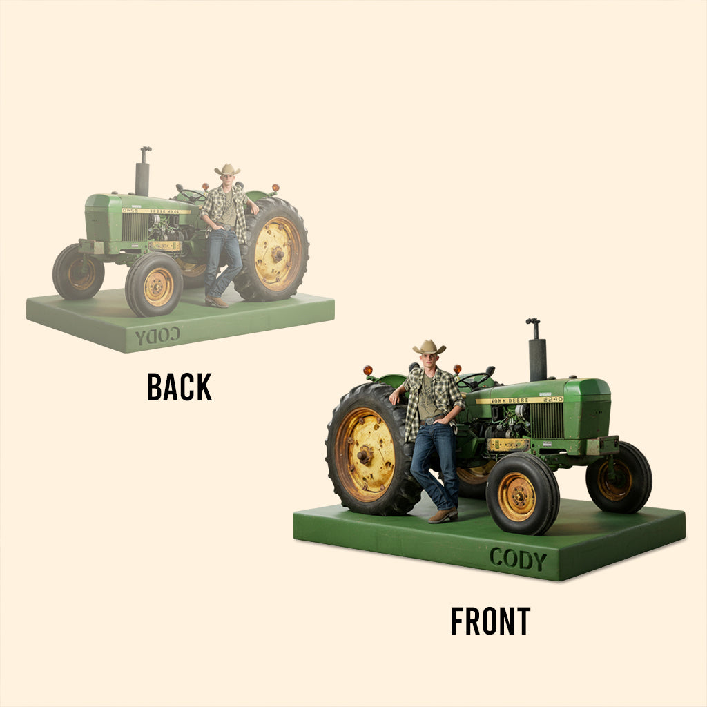 Individuell gestaltbare Acrylplakette mit Bauernmotiv nach Foto – personalisierte Bauernplakette in Sonderform