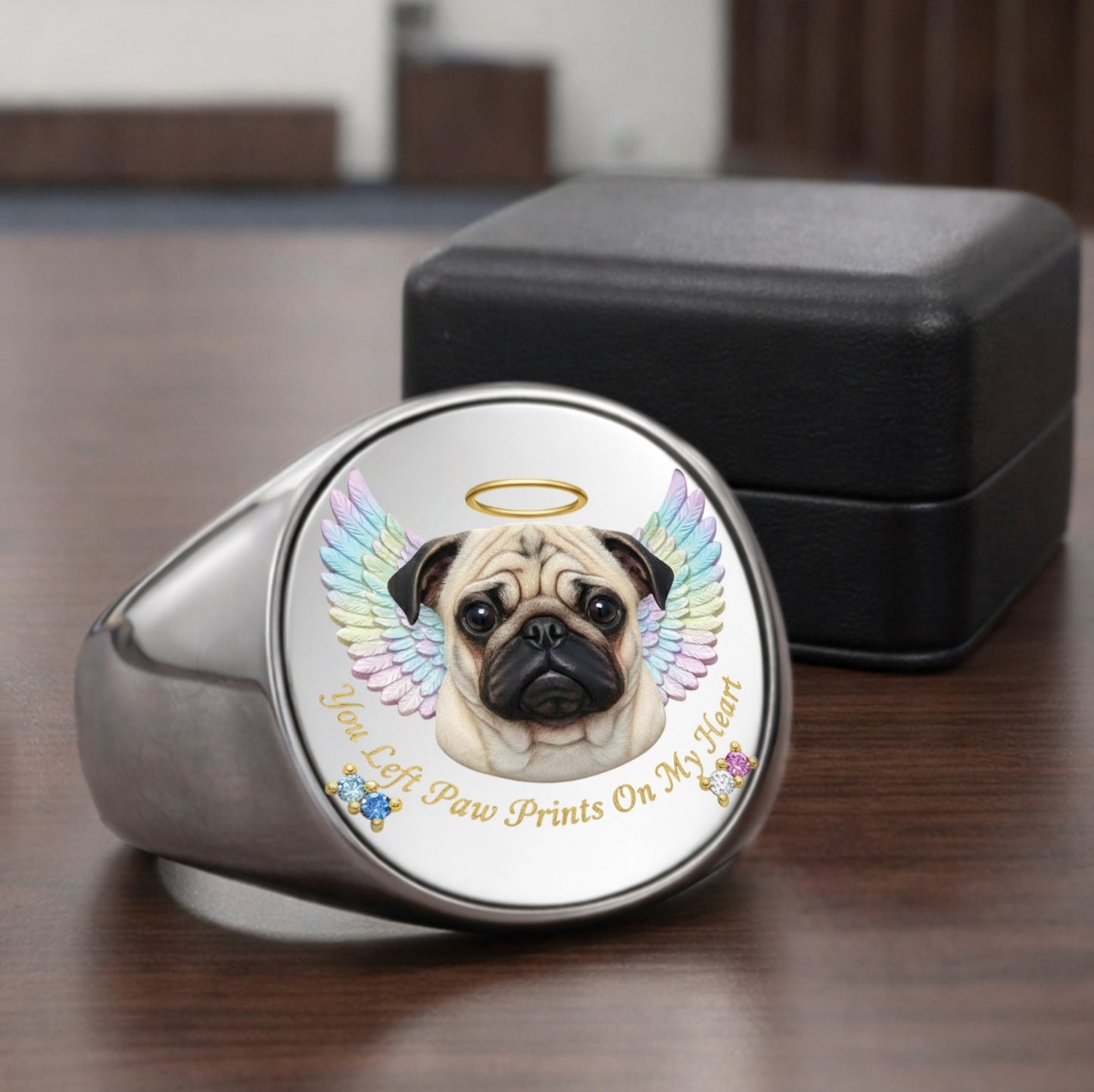 Forever In Our Hearts - Personalized Dog Signet Ring
