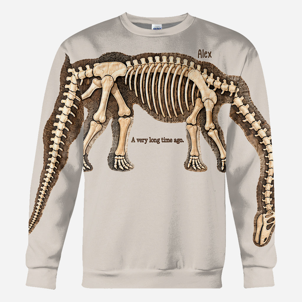 Stretch to Unearth the Whole Dinosaur - Personalized Dinosaur All Over Shirt