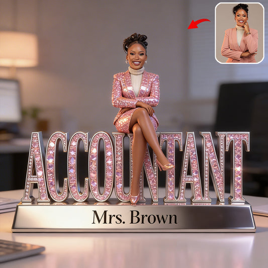 Custom Any Photo - Personalized Accountant Custom Shaped Acrylic Plaque