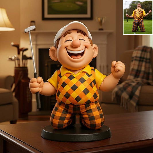 Funny Cartoonish Style - Personalized Golf Custom Shaped Acrylic Plaque