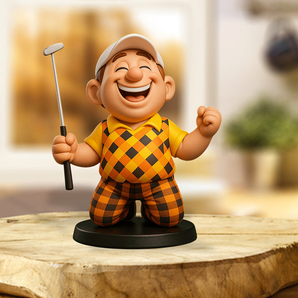 Funny Cartoonish Style - Personalized Golf Custom Shaped Acrylic Plaque