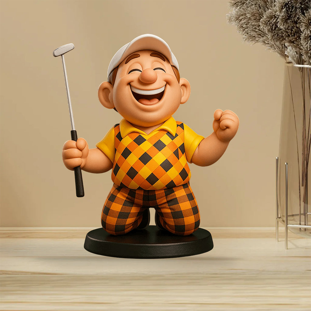 Funny Cartoonish Style - Personalized Golf Custom Shaped Acrylic Plaque