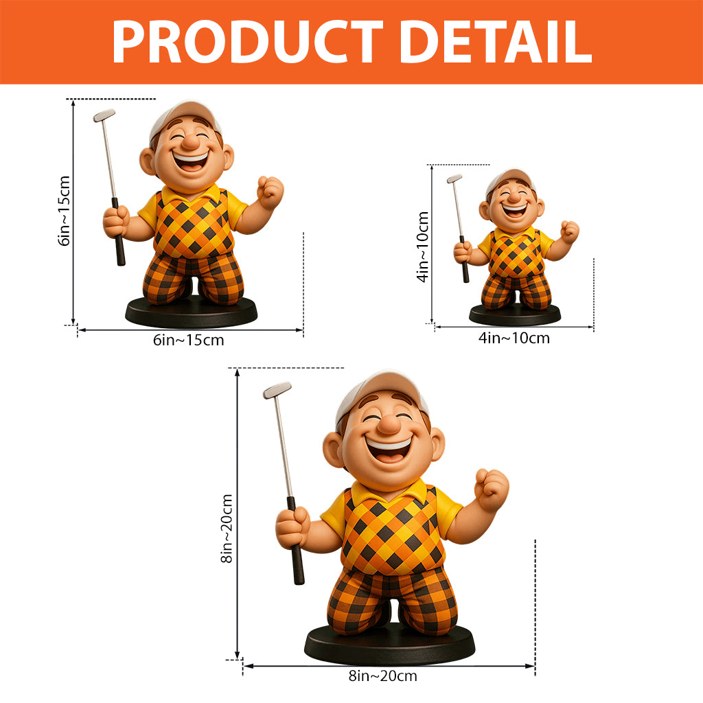 Funny Cartoonish Style - Personalized Golf Custom Shaped Acrylic Plaque