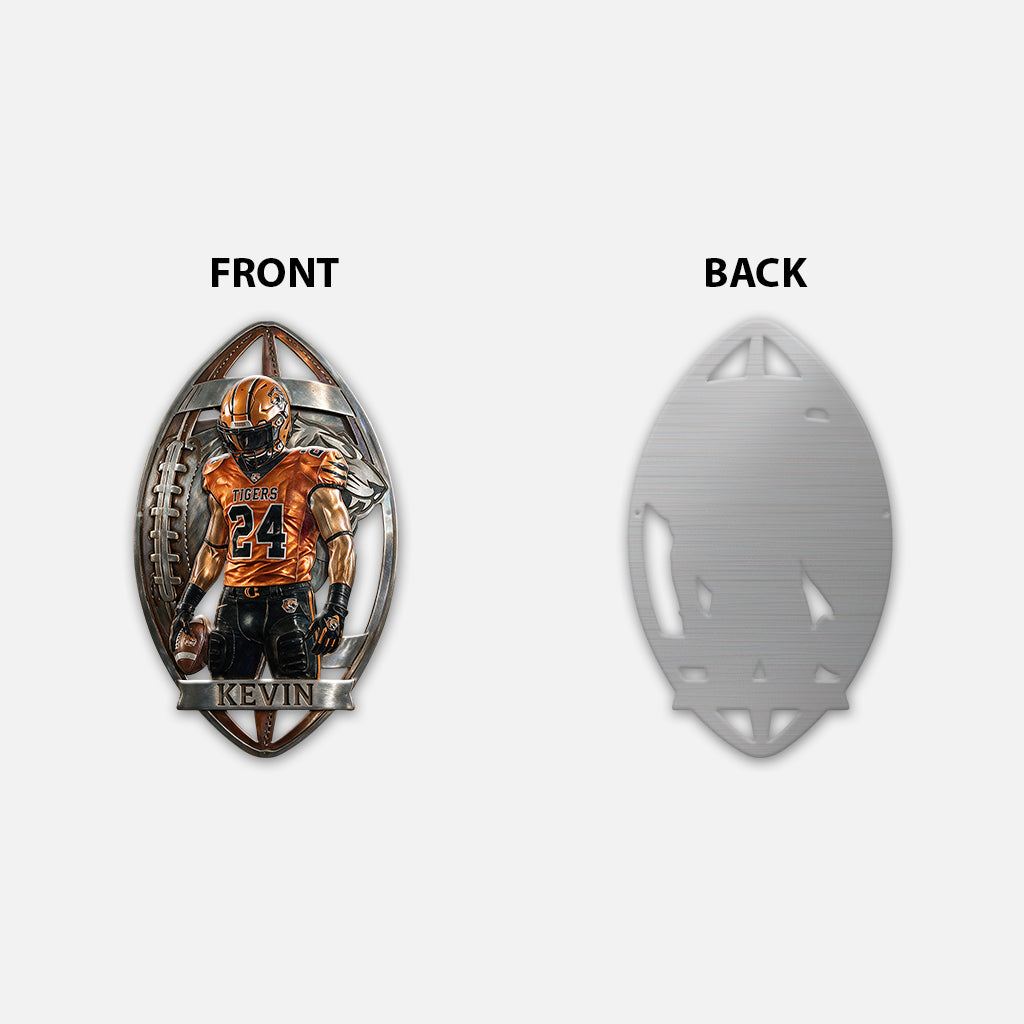 Any Sport, Any Photo - Personalized Football 3D Printed Cut Metal Sign