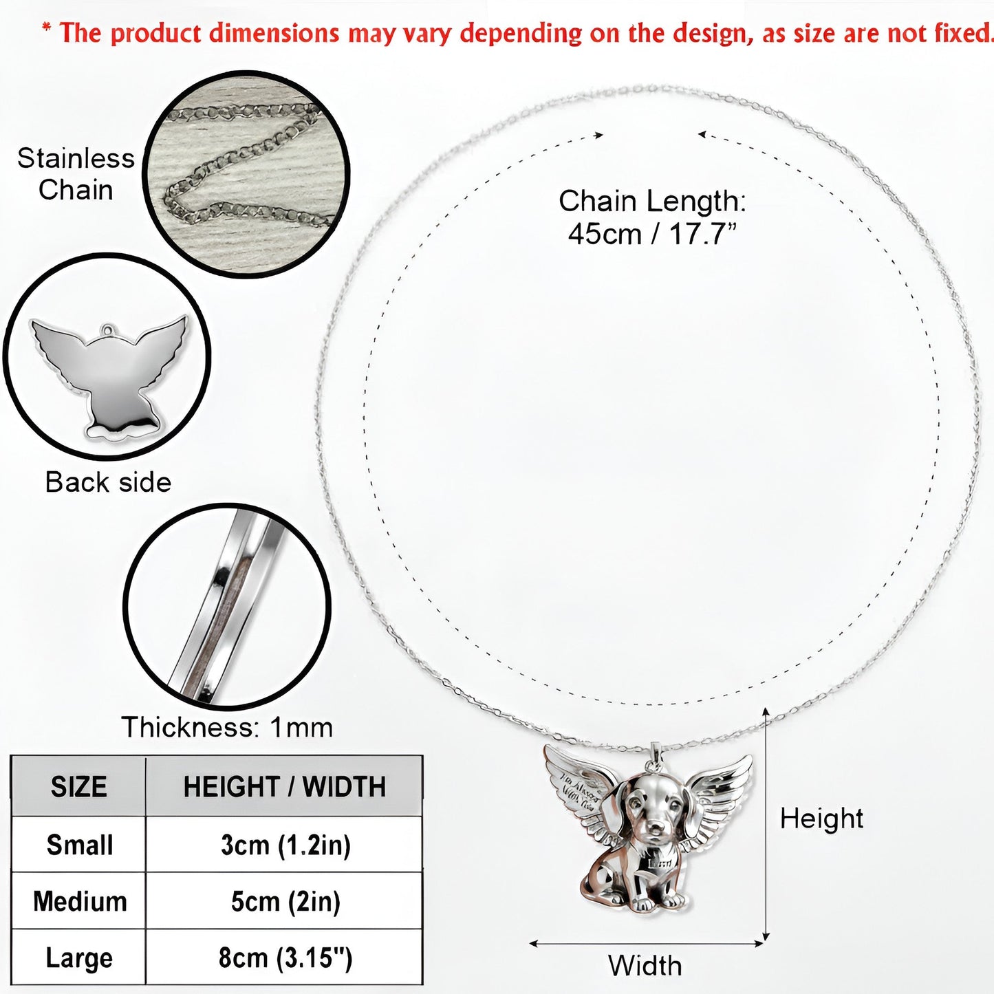 Love My Dog - Personalized Dog Shaped Metal Pendant Necklace