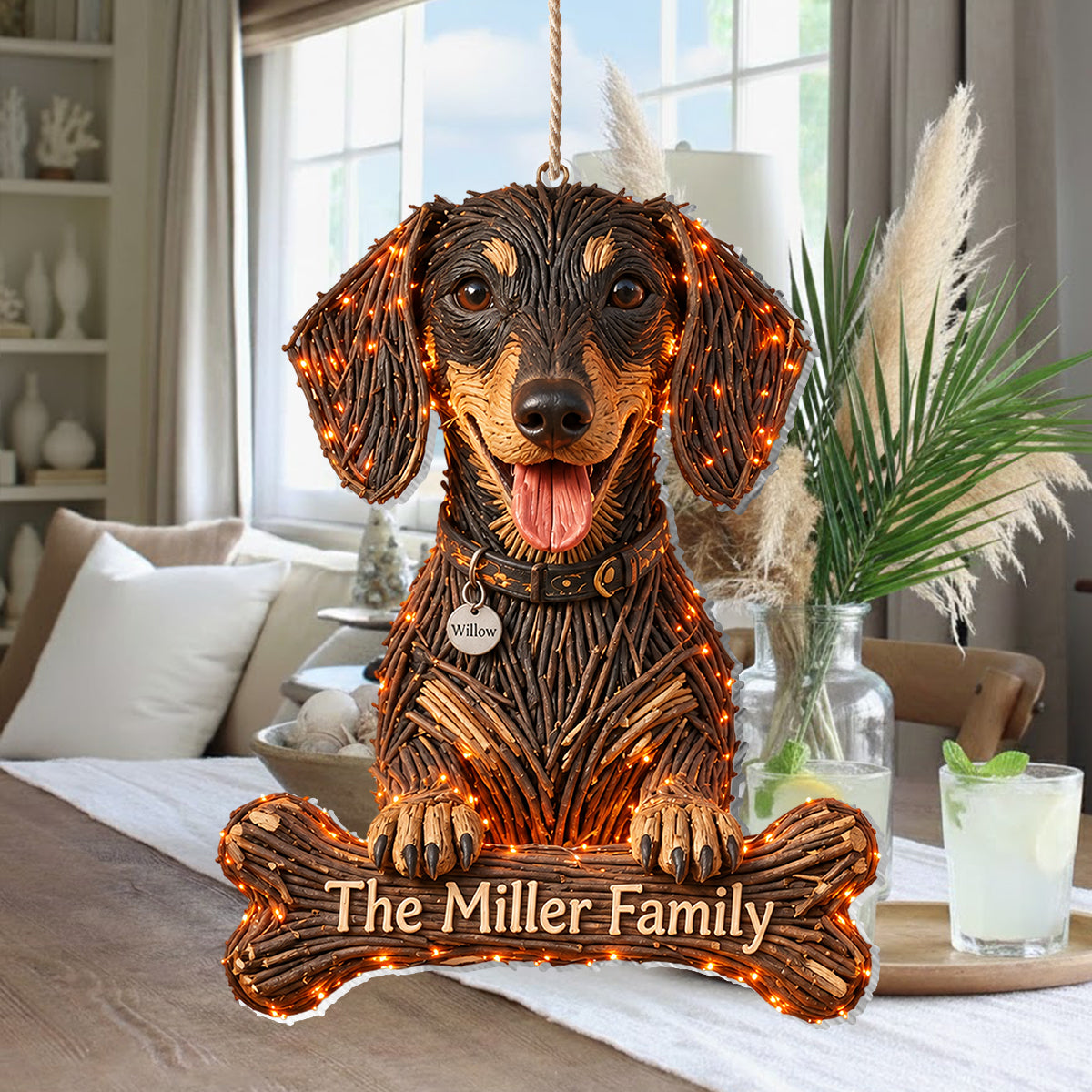 Dog Halloween - Personalized Dog LED Light Acrylic Sign