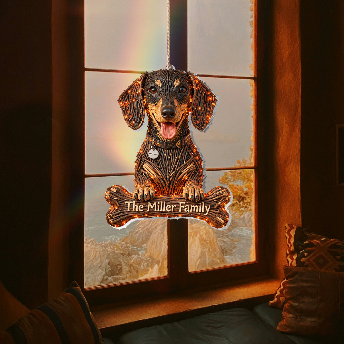 Dog Halloween - Personalized Dog LED Light Acrylic Sign