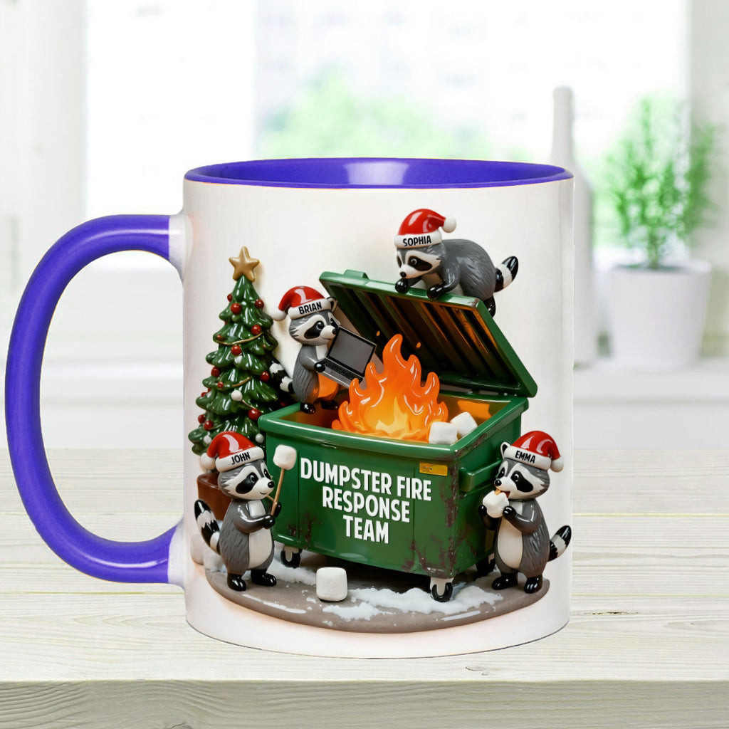 Dumpster Fire Response Team - Personalized Colleague Accent Mug