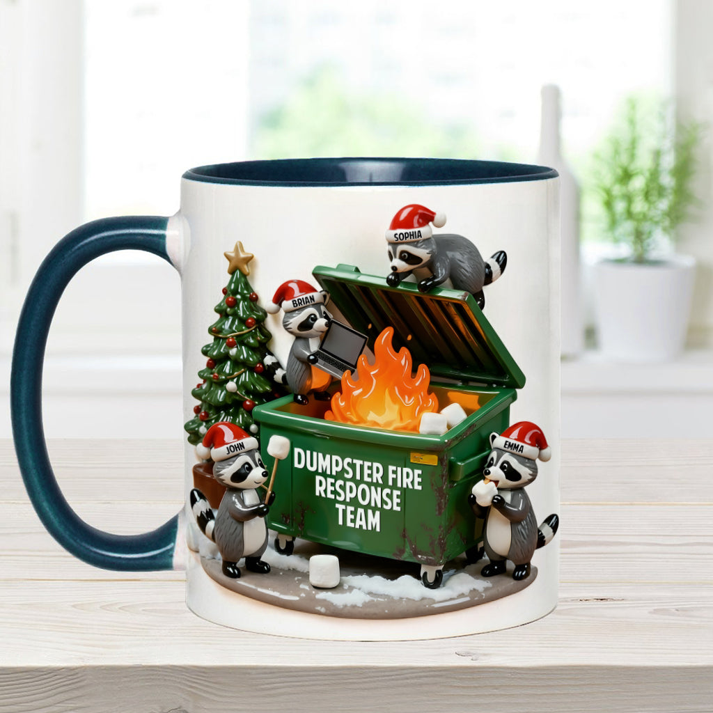 Dumpster Fire Response Team - Personalized Colleague Accent Mug