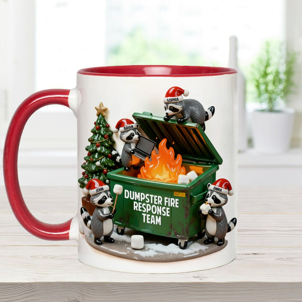 Dumpster Fire Response Team - Personalized Colleague Accent Mug