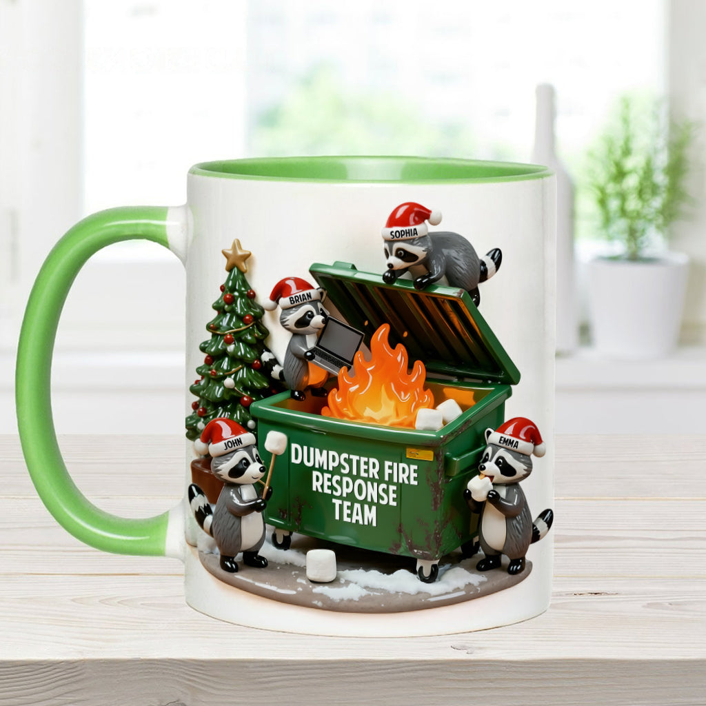 Dumpster Fire Response Team - Personalized Colleague Accent Mug