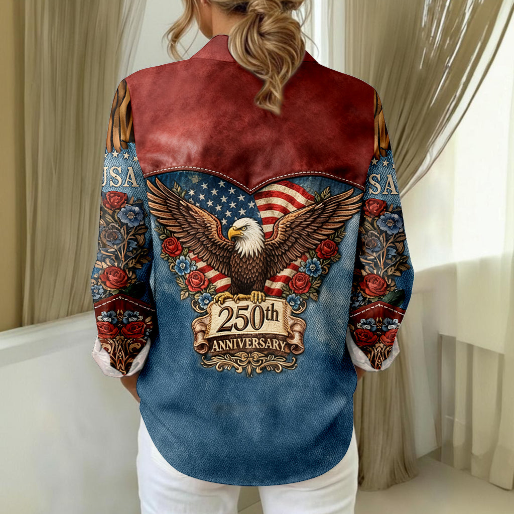 American 250th Anniversary Distressed Western - Western Outfit Button-Up Shirt
