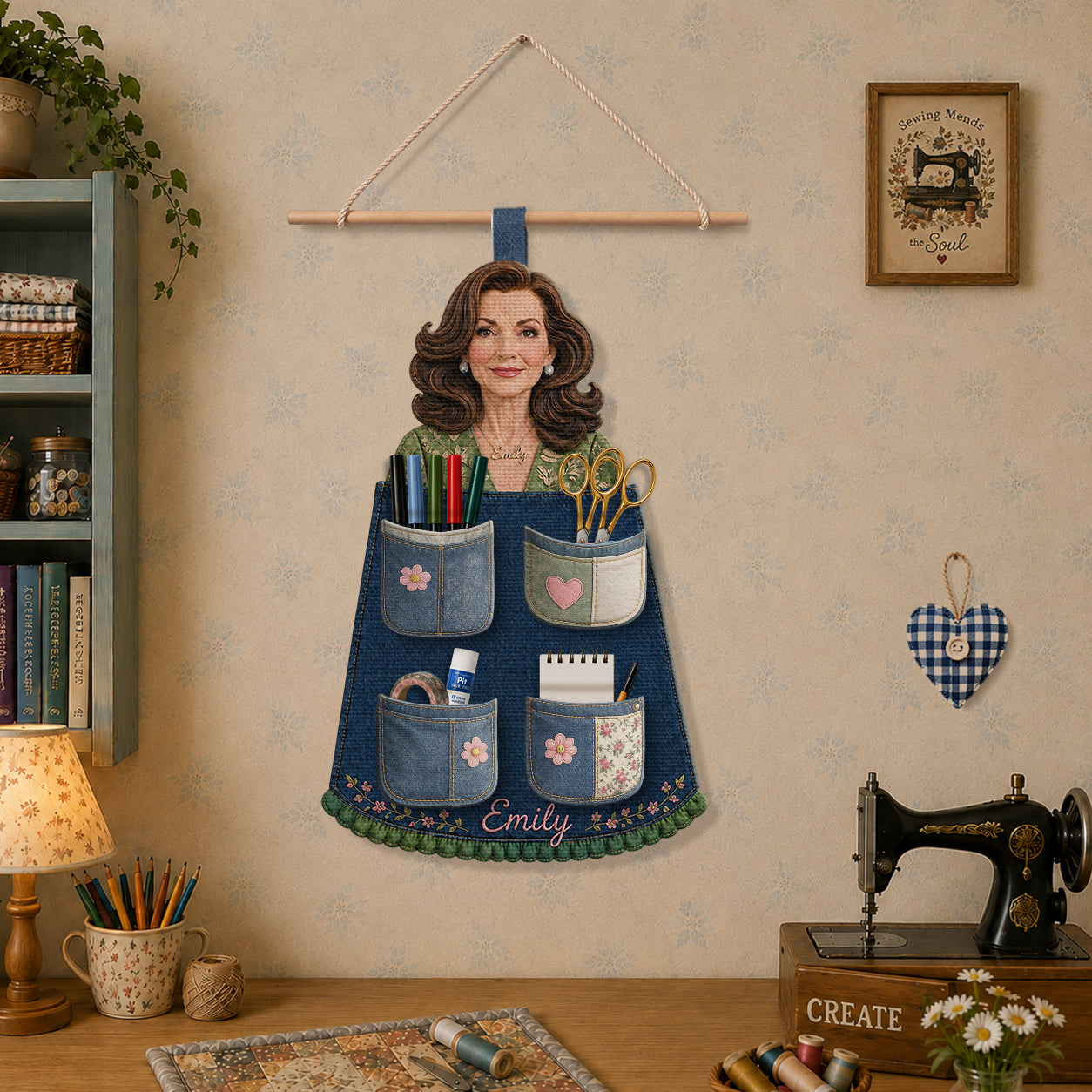 Love Sewing - Personalized Sewing Hanging Organizer