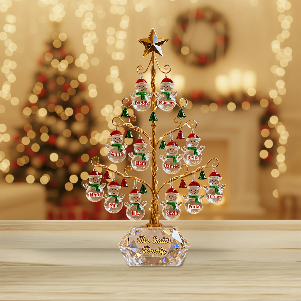 Merry Christmas - Personalized Family Custom Shaped Acrylic Plaque