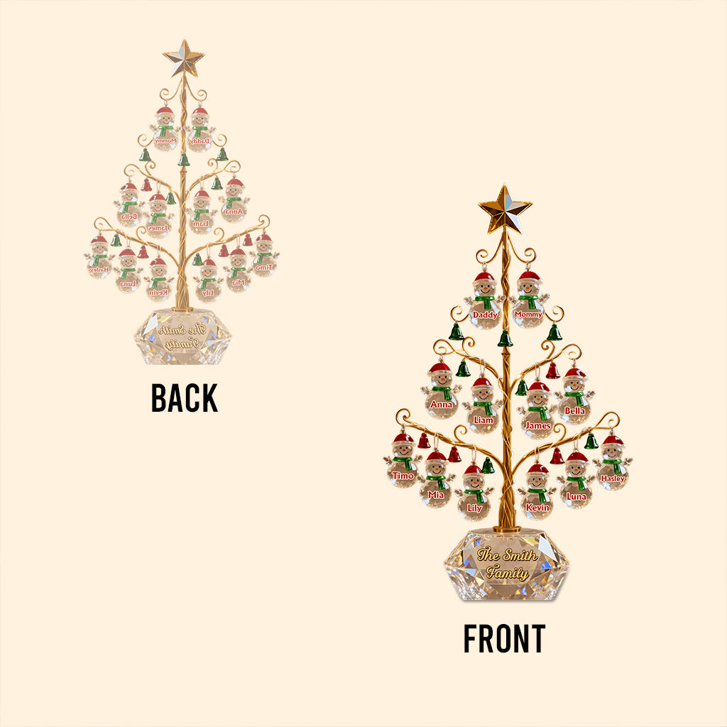 Merry Christmas - Personalized Family Custom Shaped Acrylic Plaque