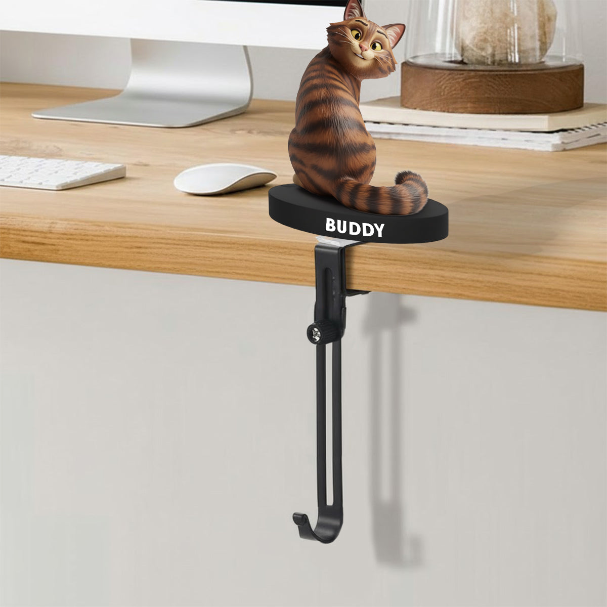 Funny Cats - Personalized Cat Shaped Stocking Hanger