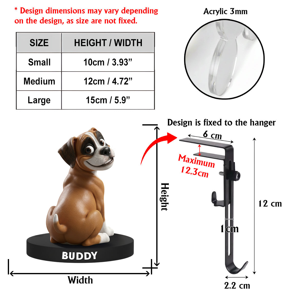 Funny Dogs - Personalized Dachshund Dog Shaped Stocking Hanger