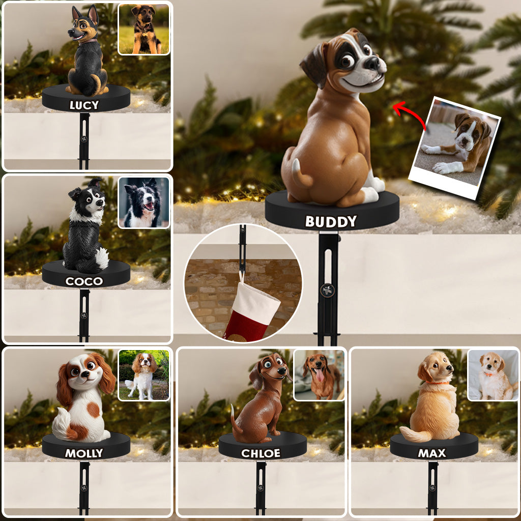 Funny Dogs - Personalized Dachshund Dog Shaped Stocking Hanger