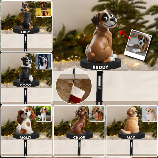 Funny Dogs - Personalized Dachshund Dog Shaped Stocking Hanger