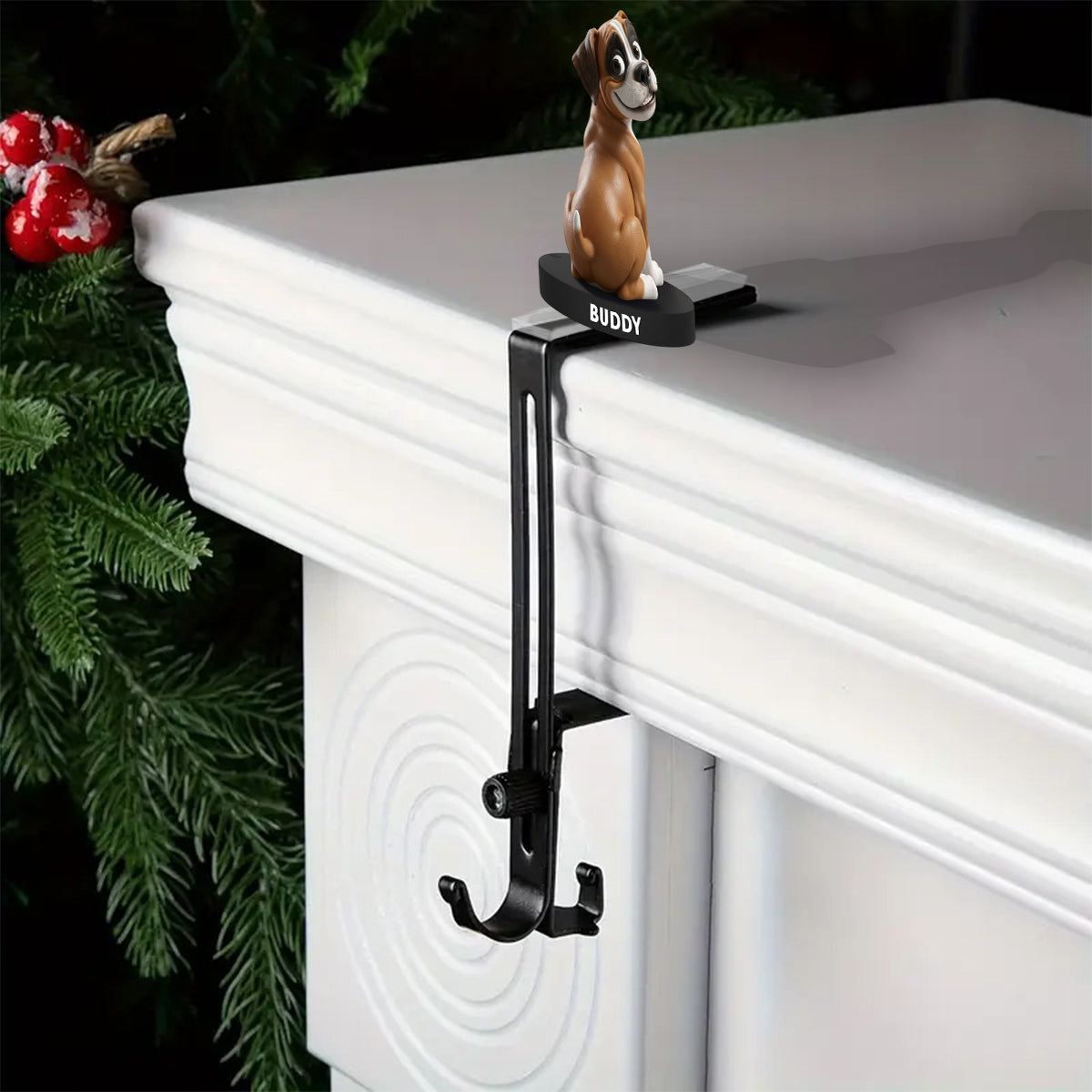 Funny Dogs - Personalized Dachshund Dog Shaped Stocking Hanger