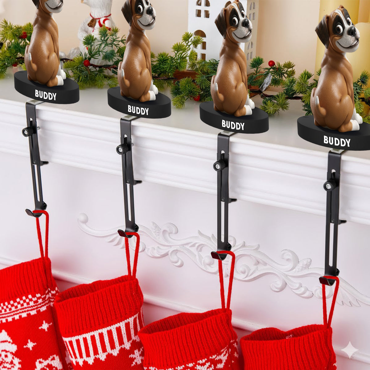 Funny Dogs - Personalized Dachshund Dog Shaped Stocking Hanger