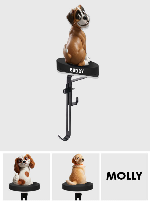 Funny Dogs - Personalized Dachshund Dog Shaped Stocking Hanger