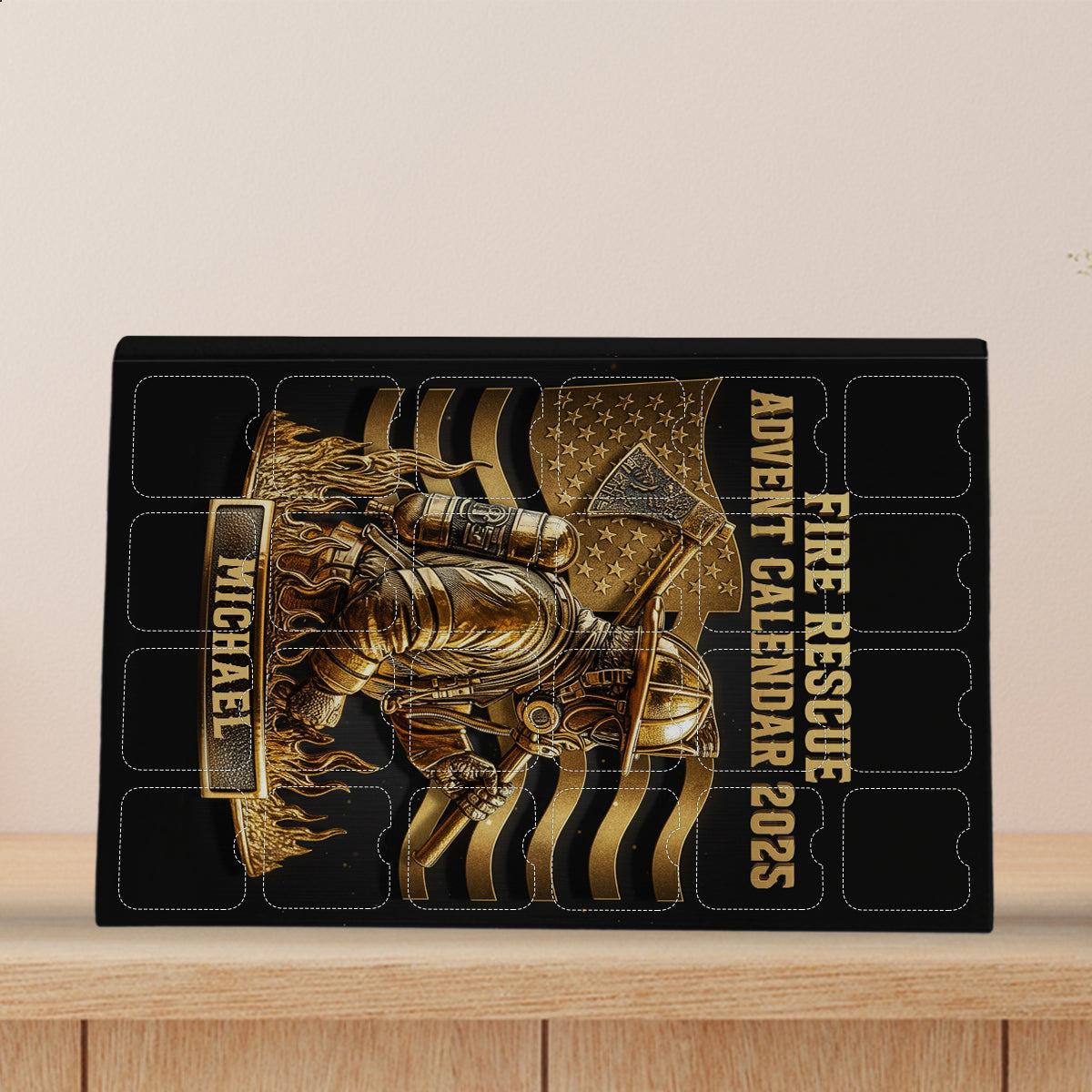 Collection Pompiers - Calendrier de l'Avent personnalisé avec décorations