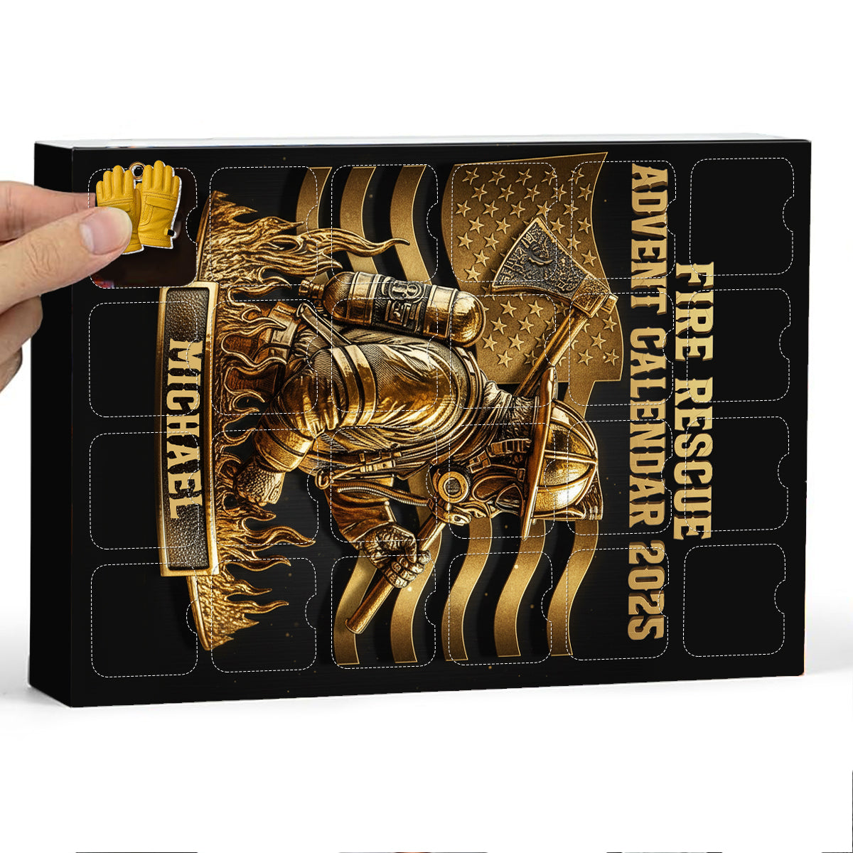 Collection Pompiers - Calendrier de l'Avent personnalisé avec décorations