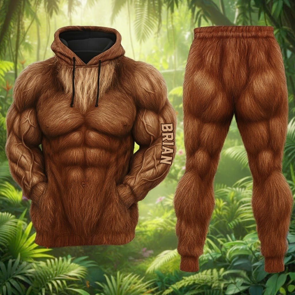 Déguisement Bigfoot - Sweat à capuche et pantalon de survêtement Bigfoot personnalisés