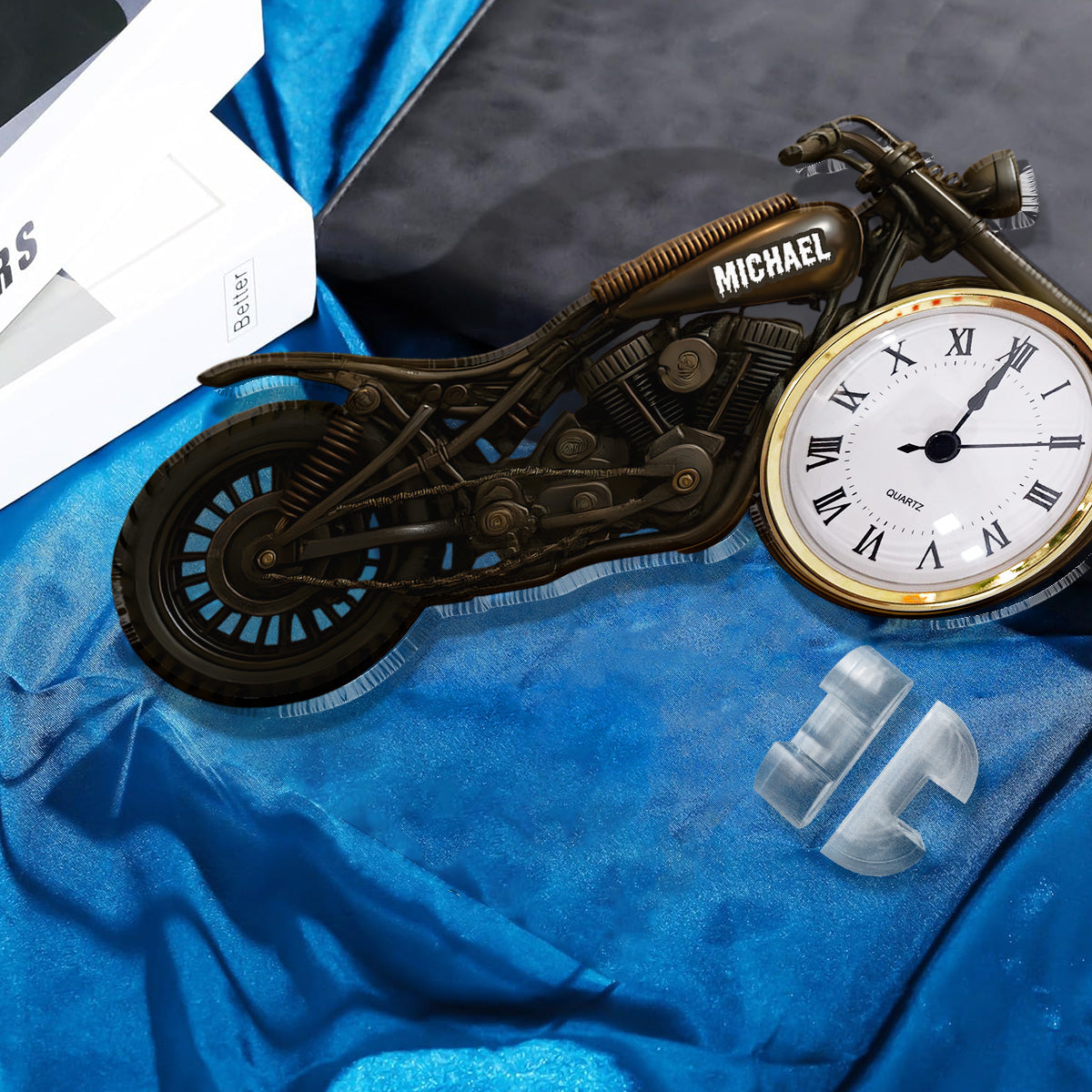 Zeit zum Fahren – Personalisierte Acryl-Uhrenplakette für Biker