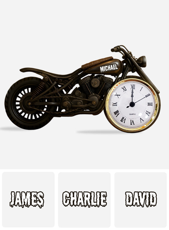 Zeit zum Fahren – Personalisierte Acryl-Uhrenplakette für Biker