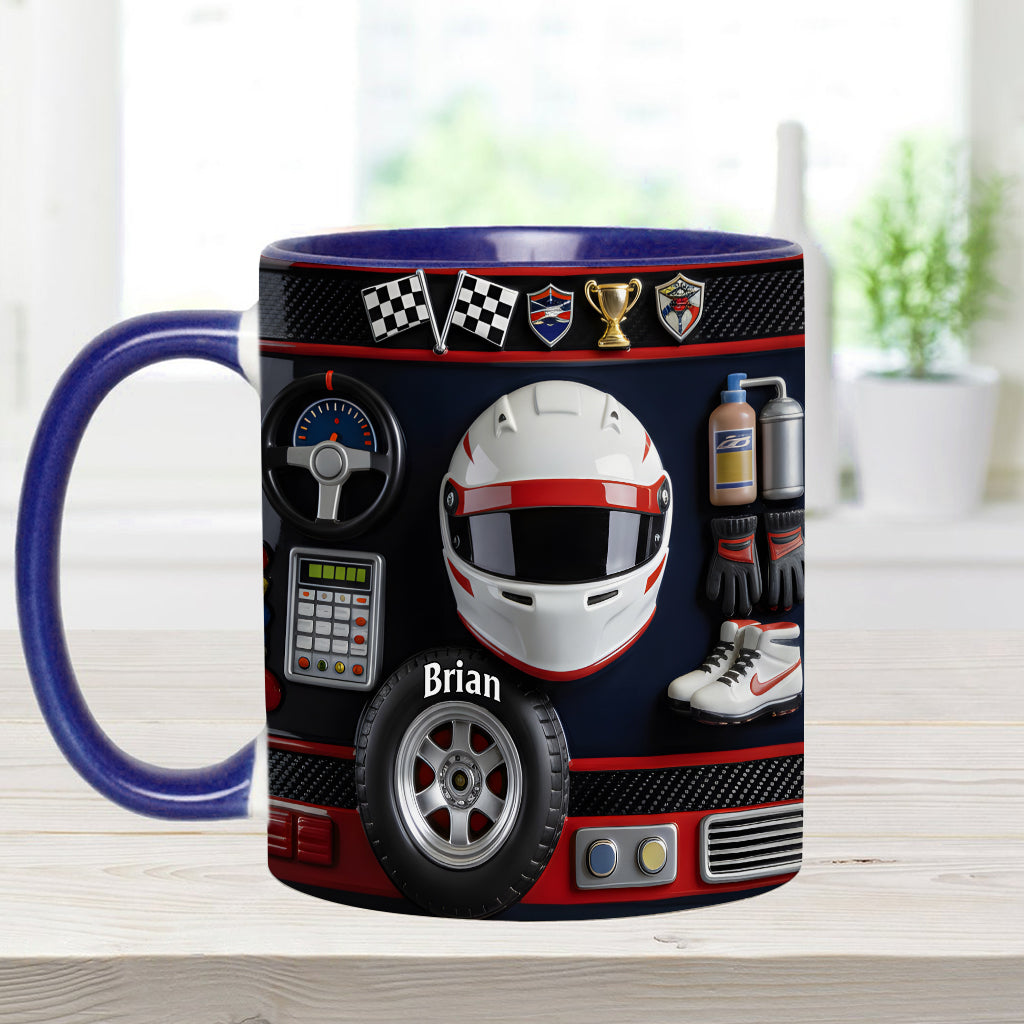 Born to Race - Personalized Racing Accent Mug & Coaster