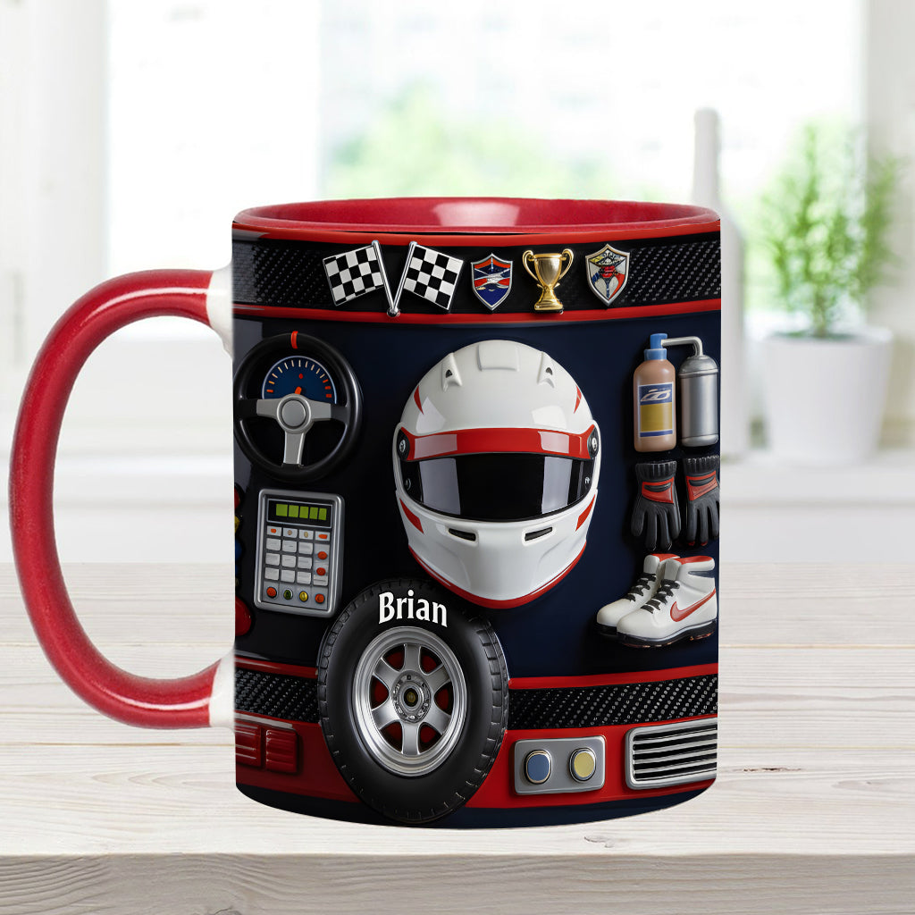 Born to Race - Personalized Racing Accent Mug & Coaster