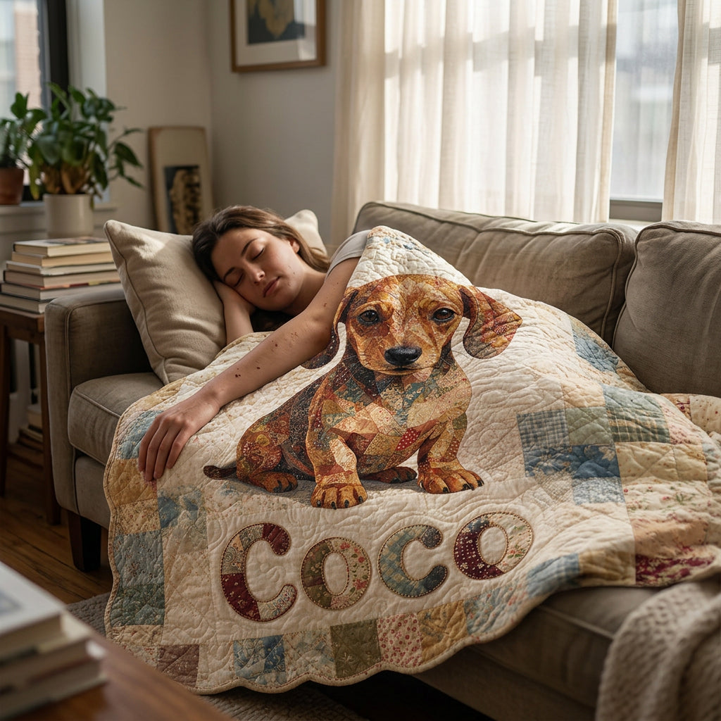 Bright Patches, Happy Paws - Personalized Dog Shaped Fleece Blanket