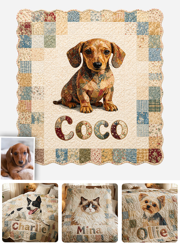 Bright Patches, Happy Paws - Personalized Dog Shaped Fleece Blanket