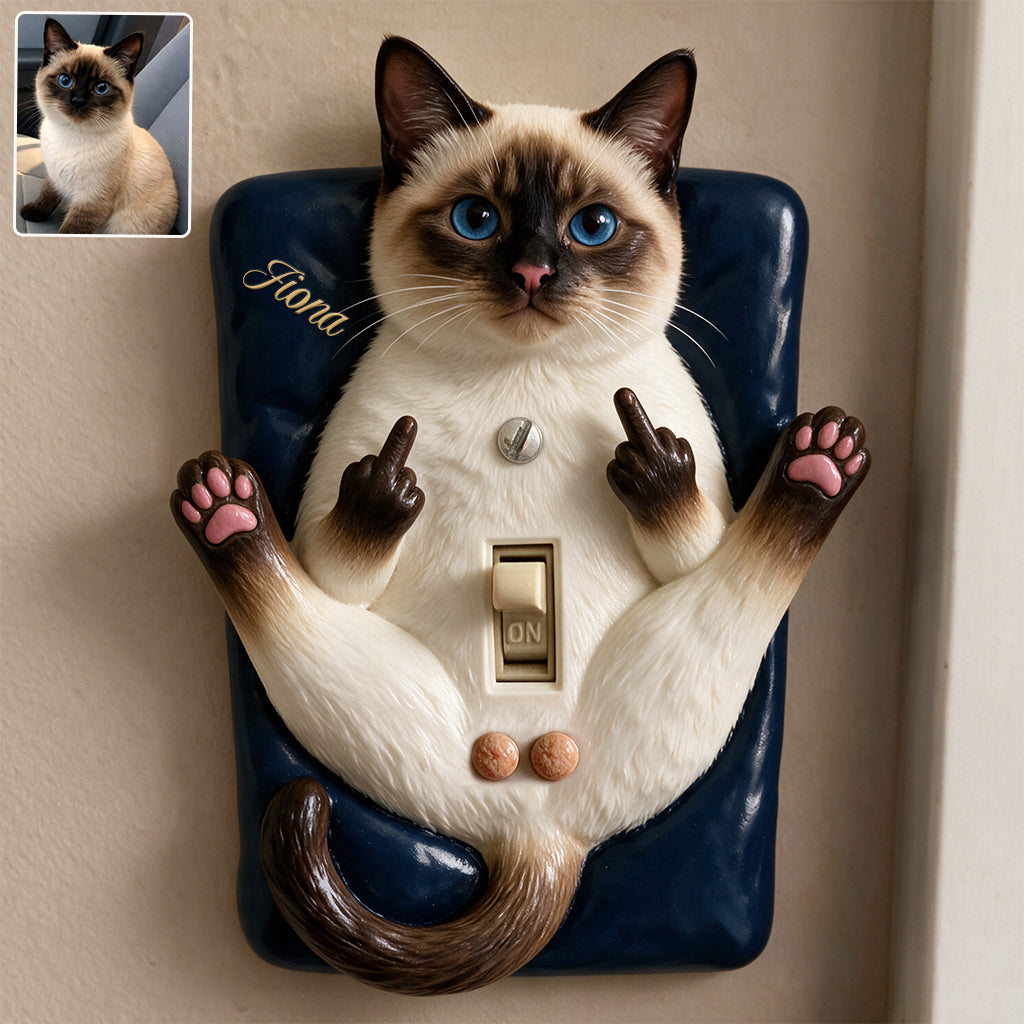 Funny Pose - Personalized Cat Light Switch/ Outlet Cover
