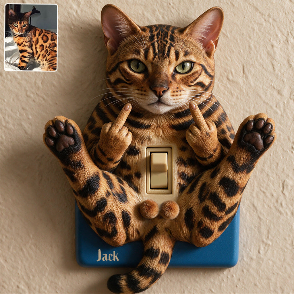 Funny Pose - Personalized Cat Light Switch/ Outlet Cover