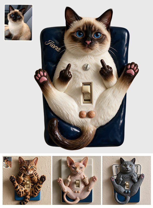 Funny Pose - Personalized Cat Light Switch/ Outlet Cover